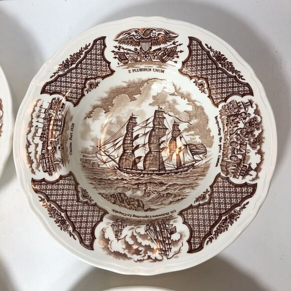 Alfred Meakin Bowls Fair Winds 8.75" Across The Grand Turk Chinese Export Set - Picture 4 of 11